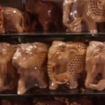 Bulk Stock of Wooden Carved & Undercut Elephant Statues in ready stock @ Handicraftsinindia.in